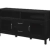 Black TV Media Stand 1 Black TV Media Stand -FurniHub Store 810344693 1