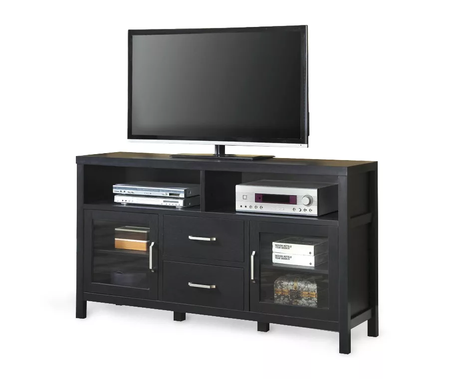 Black TV Media Stand 4 Black TV Media Stand - Image 2