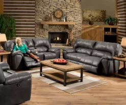 Stallion Gray Reclining Console Loveseat 6 Stallion Gray Reclining Console Loveseat -FurniHub Store 810348638 810348639 810348640