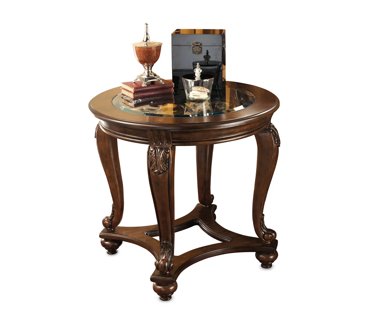 Norcastle Brown Round End Table 3 Norcastle Brown Round End Table