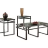3- Piece Laney Black Metal Occasional Table Set -FurniHub Store 810363735 2