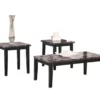 3- Piece Maysville Faux Marble Black Occasional Table Set 1 3- Piece Maysville Faux Marble Black Occasional Table Set -FurniHub Store 810363736 2
