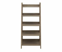 Margo Gray 5-Shelf Ladder Bookcase -FurniHub Store 810386286 A0 2
