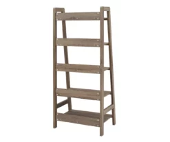 Margo Gray 5-Shelf Ladder Bookcase -FurniHub Store 810386286 A2