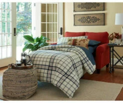 Absalom Natural Chenille Pouf -FurniHub Store 810389289 2