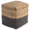 Sweed Valley Natural & Black Pouf -FurniHub Store 810389293 1