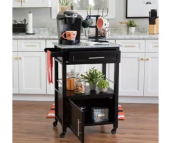 Ree Black Granite Top Kitchen Cart With Storage -FurniHub Store 810389519 A0 6