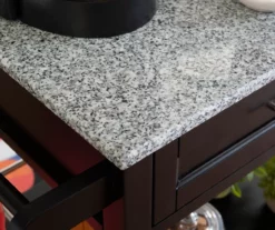 Ree Black Granite Top Kitchen Cart With Storage -FurniHub Store 810389519 A8 7