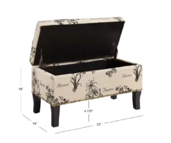 Claudia Botanical Storage Ottoman -FurniHub Store 810389625 A8
