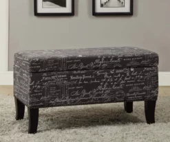 Claudia Gray Script Storage Ottoman -FurniHub Store 810389626 1 1