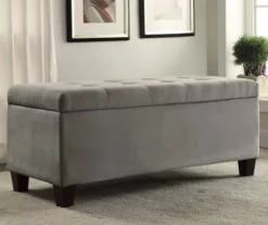 Erin Gray Padded Shoe Storage Ottoman -FurniHub Store 810389631 1