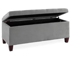 Erin Gray Padded Shoe Storage Ottoman -FurniHub Store 810389631 2