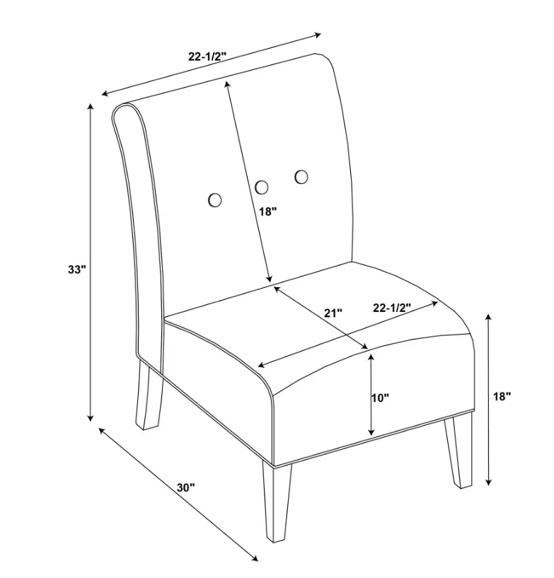 Hannah Harvest Marigold Armless Accent Chair 7 Hannah Harvest Marigold Armless Accent Chair - Image 5