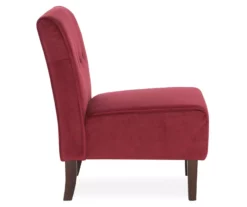 Hannah Red Armless Accent Chair -FurniHub Store 810389648 2 1