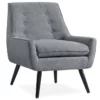 Sara Gray Flannel Mid-Century Accent Chair -FurniHub Store 810389651 5
