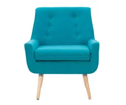 Sara Blue Flannel Mid-Century Accent Chair -FurniHub Store 810389652 A0 2