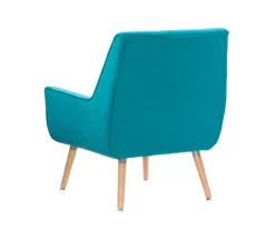 Sara Blue Flannel Mid-Century Accent Chair -FurniHub Store 810389652 A0 4