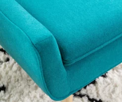 Sara Blue Flannel Mid-Century Accent Chair -FurniHub Store 810389652 B8