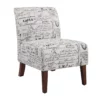 Shelby Script Armless Accent Chair -FurniHub Store 810389655 1 3