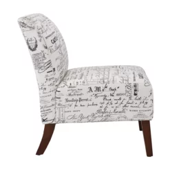 Shelby Script Armless Accent Chair -FurniHub Store 810389655 4 1
