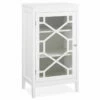 Ava White Geometric Single Door Cabinet 1 Ava White Geometric Single Door Cabinet -FurniHub Store 810389658 1