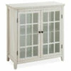 Preston White Vintage 2-Door Cabinet 1 Preston White Vintage 2-Door Cabinet -FurniHub Store 810389668 1