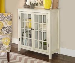 Preston White Vintage 2-Door Cabinet -FurniHub Store 810389668 2