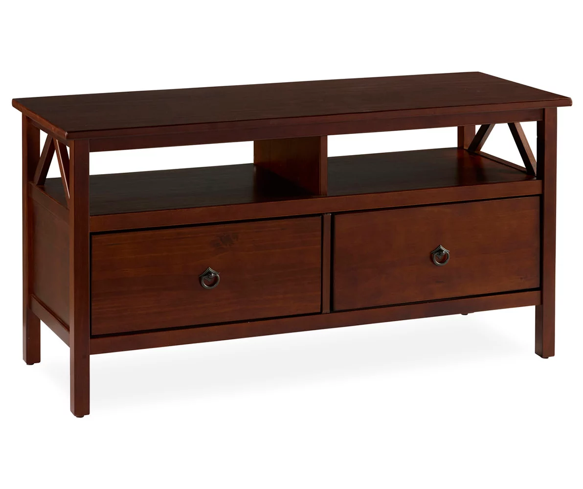 Rockford Antique Tobacco 2-Drawer TV Stand 4 Rockford Antique Tobacco 2-Drawer TV Stand - Image 2