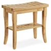 18" Pierce Bamboo Bathroom Stool -FurniHub Store 810389685 1