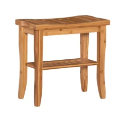 18" Pierce Bamboo Bathroom Stool -FurniHub Store 810389685 2