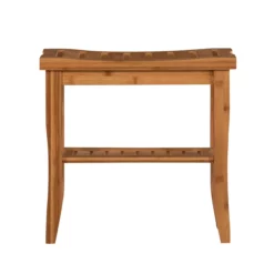 18" Pierce Bamboo Bathroom Stool -FurniHub Store 810389685 3