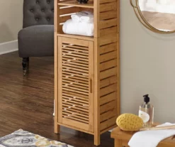 Pierce Bamboo 3-Shelf Tall Cabinet -FurniHub Store 810389688 3