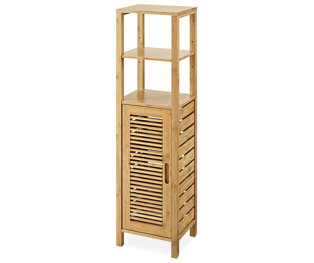 Pierce Bamboo 5-Shelf Mid Cabinet 3 Pierce Bamboo 5-Shelf Mid Cabinet