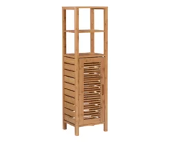 Pierce Bamboo 5-Shelf Mid Cabinet 18 Pierce Bamboo 5-Shelf Mid Cabinet -FurniHub Store 810389690 A0 1