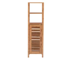 Pierce Bamboo 5-Shelf Mid Cabinet 23 Pierce Bamboo 5-Shelf Mid Cabinet -FurniHub Store 810389690 A0 2