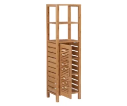 Pierce Bamboo 5-Shelf Mid Cabinet 25 Pierce Bamboo 5-Shelf Mid Cabinet -FurniHub Store 810389690 A0 3
