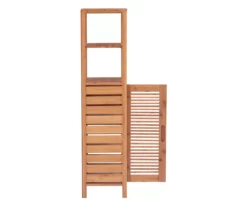 Pierce Bamboo 5-Shelf Mid Cabinet 22 Pierce Bamboo 5-Shelf Mid Cabinet -FurniHub Store 810389690 A1 2