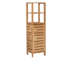 Pierce Bamboo 5-Shelf Mid Cabinet 16 Pierce Bamboo 5-Shelf Mid Cabinet -FurniHub Store 810389690 A2 1