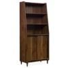 Harvey Park Dark Brown 3-Shelf Wide Bookcase -FurniHub Store 810406224 1