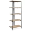 Charter Oak 5-Shelf Bookcase -FurniHub Store 810406230 1