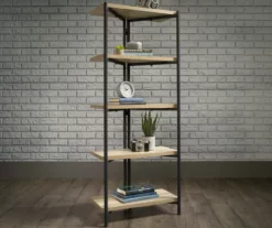 Charter Oak 5-Shelf Bookcase 5 Charter Oak 5-Shelf Bookcase -FurniHub Store 810406230 3