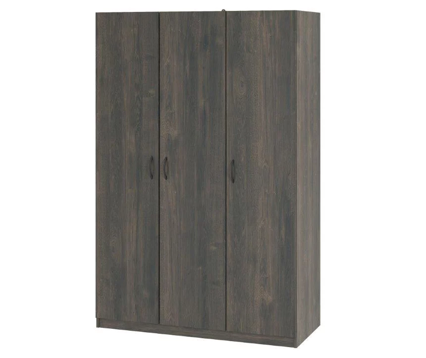 Rodeo Weathered Oak 3-Door Wardrobe 9 Rodeo Weathered Oak 3-Door Wardrobe - Image 7