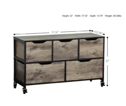 Rustic Rolling 5-Bin Storage Organizer 7 Rustic Rolling 5-Bin Storage Organizer -FurniHub Store 810410317 A7