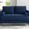 Lillith Navy Blue Mid-Century Loveseat -FurniHub Store 810413629 2 2