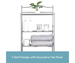 Polished Pewter Over-the-Toilet Space Saver 8 Polished Pewter Over-the-Toilet Space Saver -FurniHub Store 810418048 A0 3