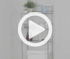 Polished Pewter Over-the-Toilet Space Saver 10 Polished Pewter Over-the-Toilet Space Saver -FurniHub Store 810418048 V0