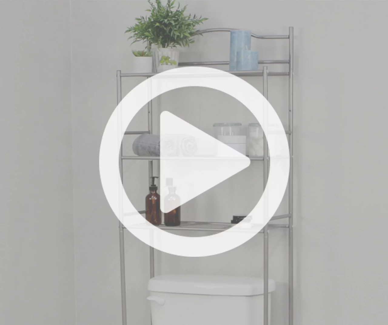 Polished Pewter Over-the-Toilet Space Saver 6 Polished Pewter Over-the-Toilet Space Saver - Image 5