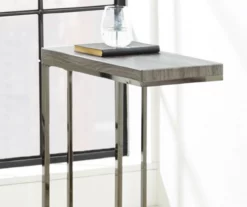 Lucia Chairside End Table With Nickel -FurniHub Store 810422824 1