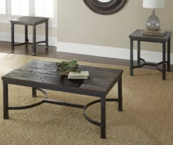 Ambrose Rustic Charcoal Coffee Table -FurniHub Store 810422848 810422849