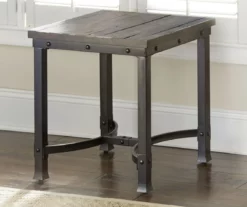 Ambrose Rustic Charcoal End Table -FurniHub Store 810422849 1